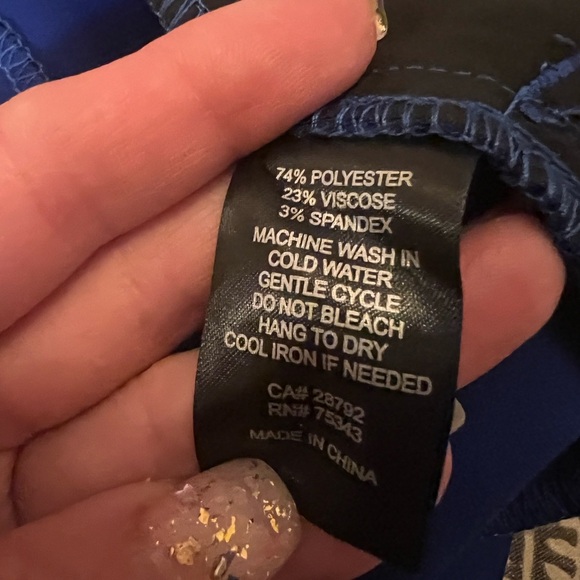 Cobalt Blue Rachel Zoe New Trousers |10 Straight leg, zip front - Picture 7 of 7